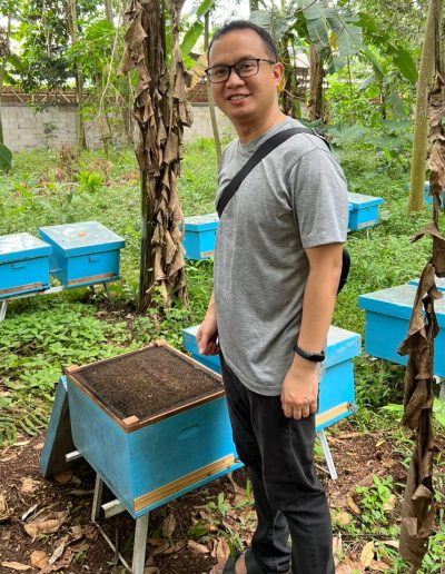 At one of our partner's honey farming location in Central Java